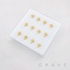 DIMENSIONAL CZ NORTHERN STAR POLISH 316L SURGICAL STEEL L-SHAPE NOSE BOX